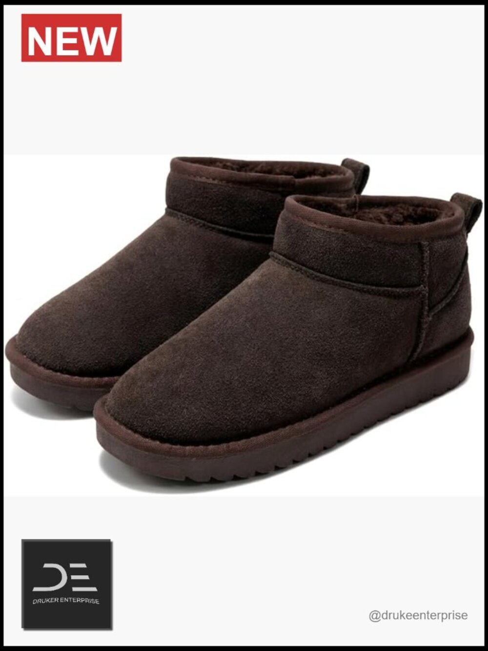 Water Resistant Genuine Leather Ankle Boots with Memory Foam Insole